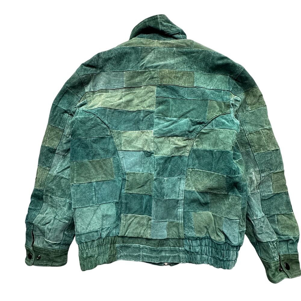 Vintage Outlaws Patchwork Leather Jacket Mens Sma… - image 2